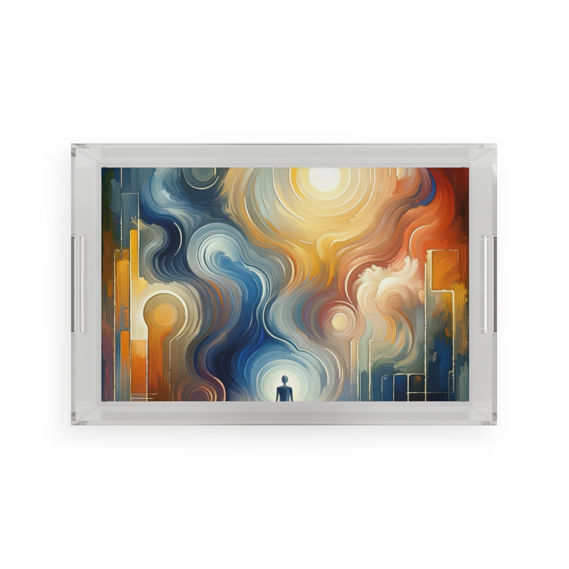 Spiritual Tranquil Sanctuary Acrylic Serving Tray - ATUH.ART