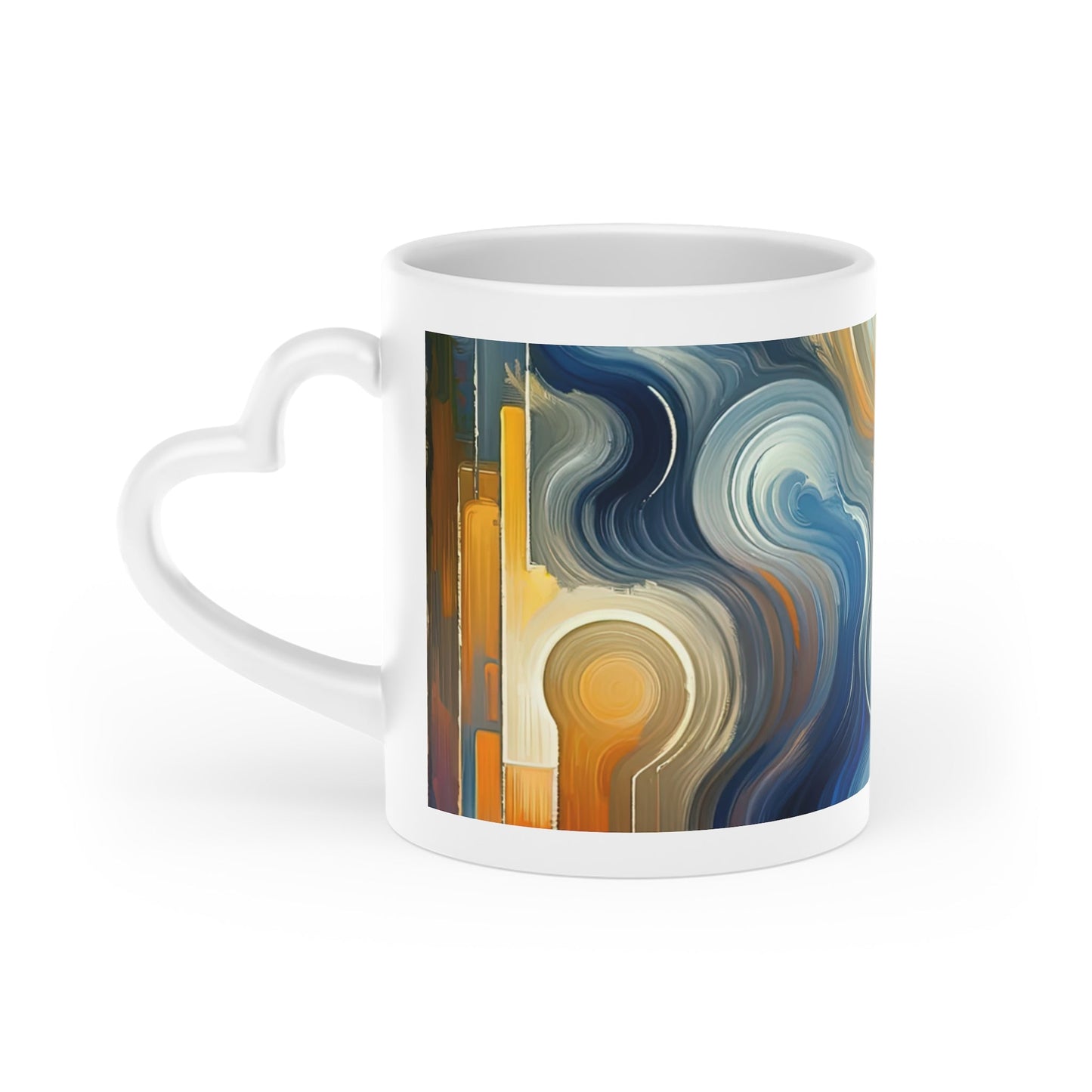 Spiritual Tranquil Sanctuary Heart-Shaped Mug - ATUH.ART