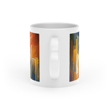 Spiritual Tranquil Sanctuary Heart-Shaped Mug - ATUH.ART