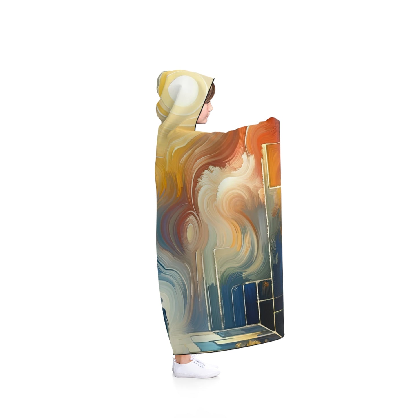 Spiritual Tranquil Sanctuary Hooded Blanket - ATUH.ART