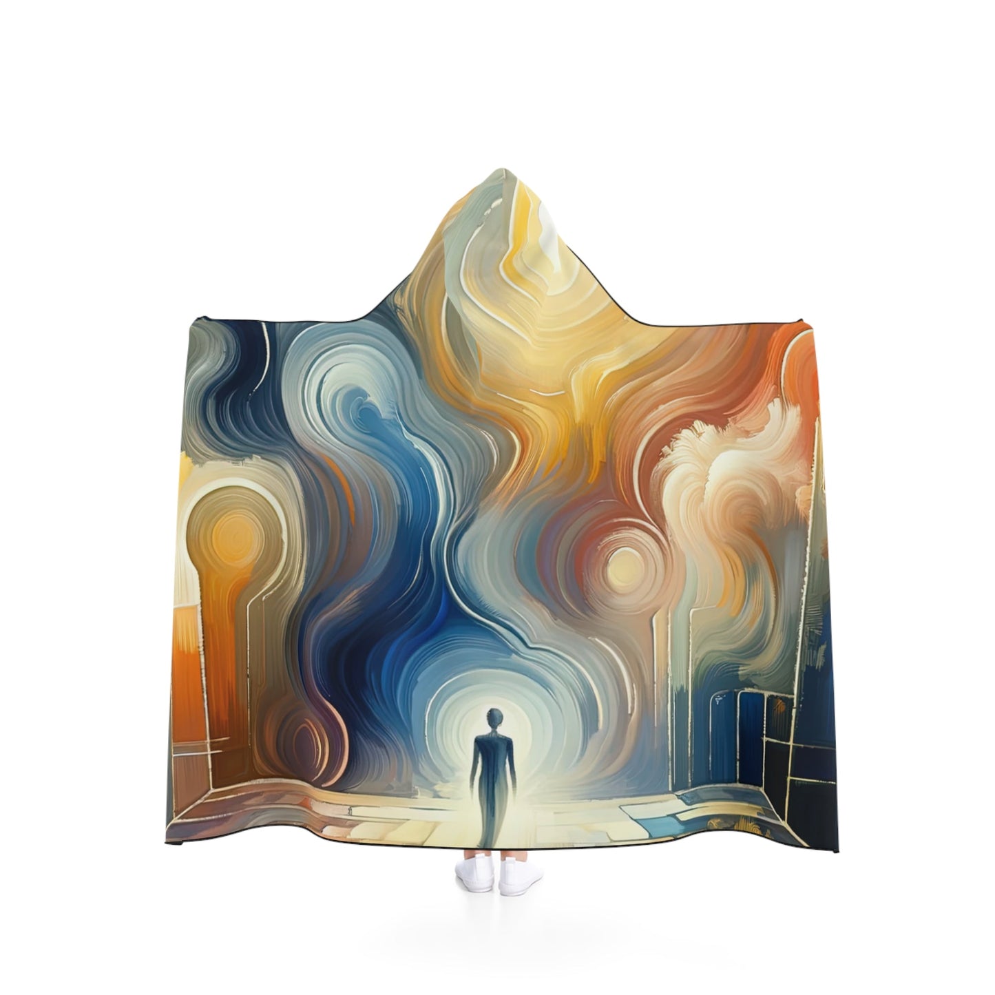 Spiritual Tranquil Sanctuary Hooded Blanket - ATUH.ART
