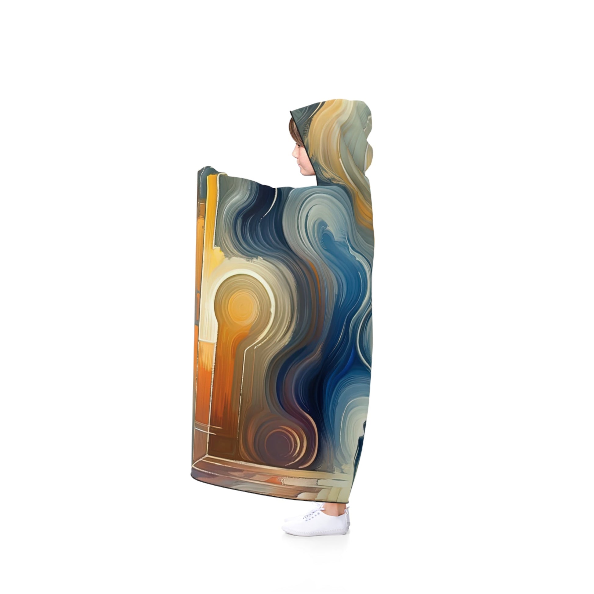 Spiritual Tranquil Sanctuary Hooded Blanket - ATUH.ART