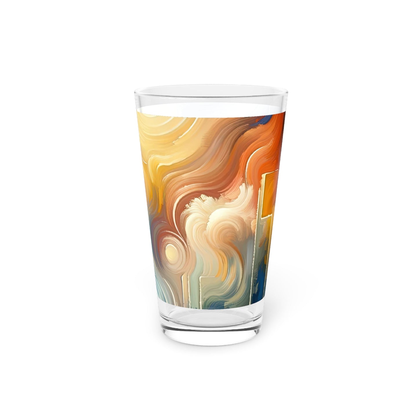 Spiritual Tranquil Sanctuary Pint Glass, 16oz - ATUH.ART