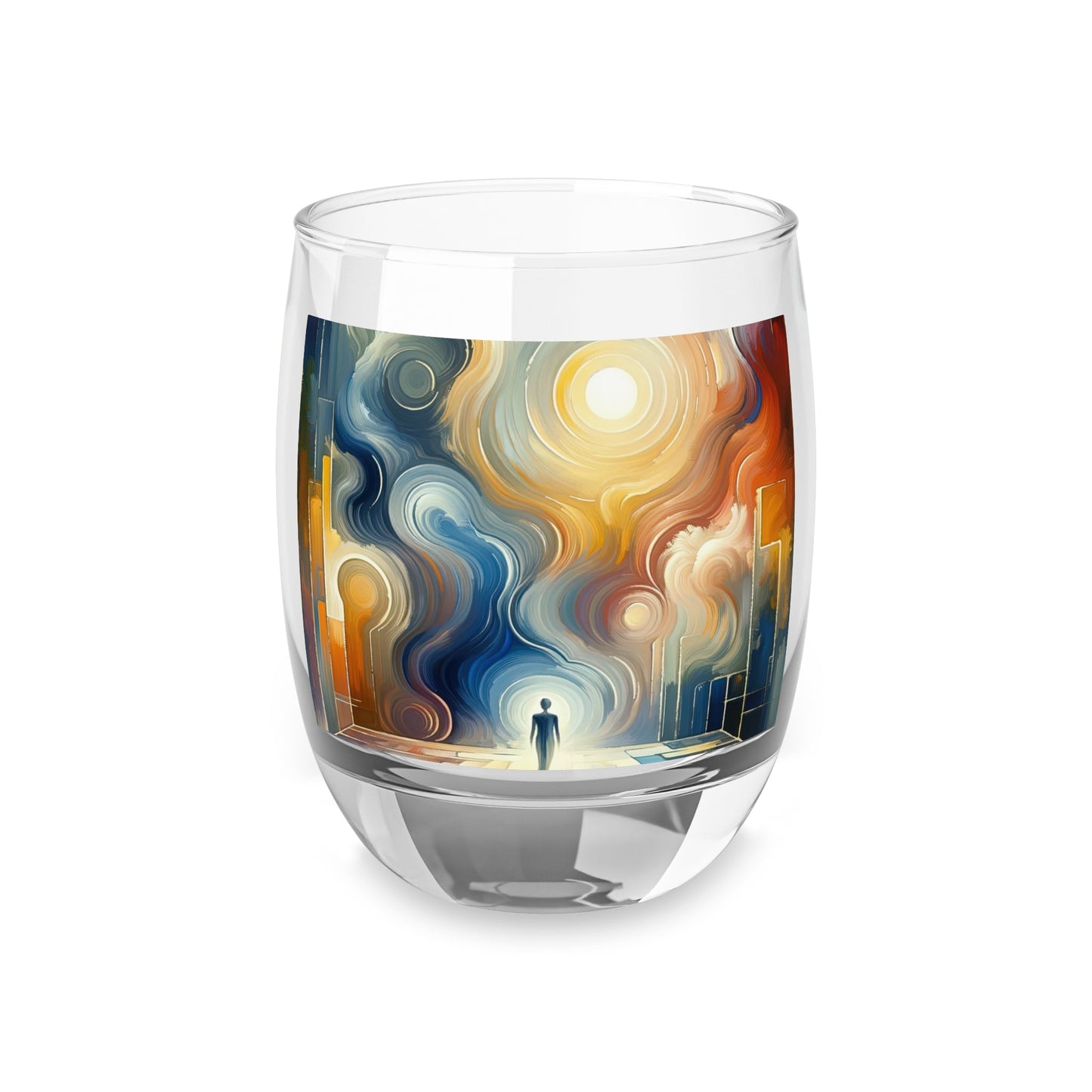 Spiritual Tranquil Sanctuary Whiskey Glass - ATUH.ART