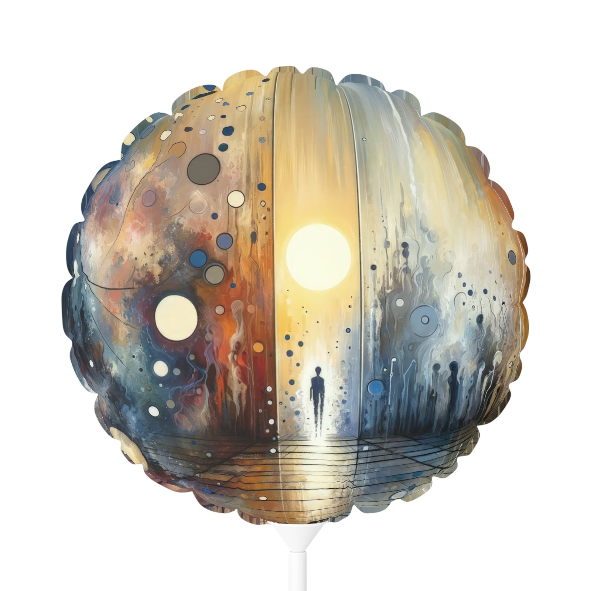Stillness Transition Abstract Balloon (Round and Heart-shaped), 11" - ATUH.ART