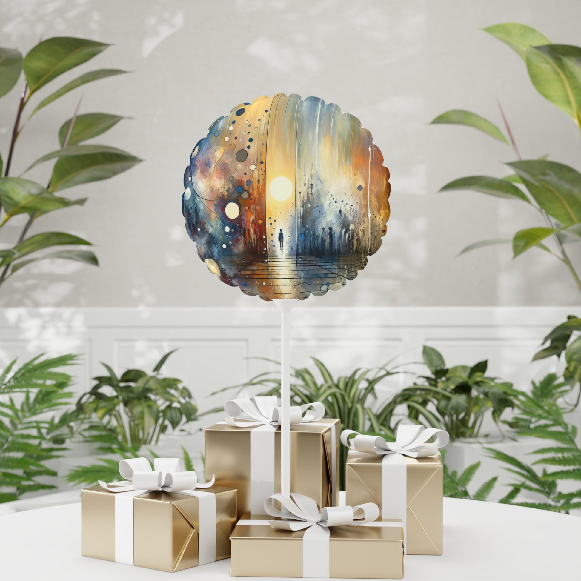 Stillness Transition Abstract Balloon (Round and Heart-shaped), 11" - ATUH.ART