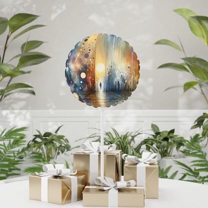 Stillness Transition Abstract Balloon (Round and Heart-shaped), 11" - ATUH.ART