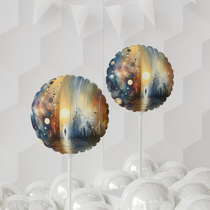 Stillness Transition Abstract Balloon (Round and Heart-shaped), 11" - ATUH.ART