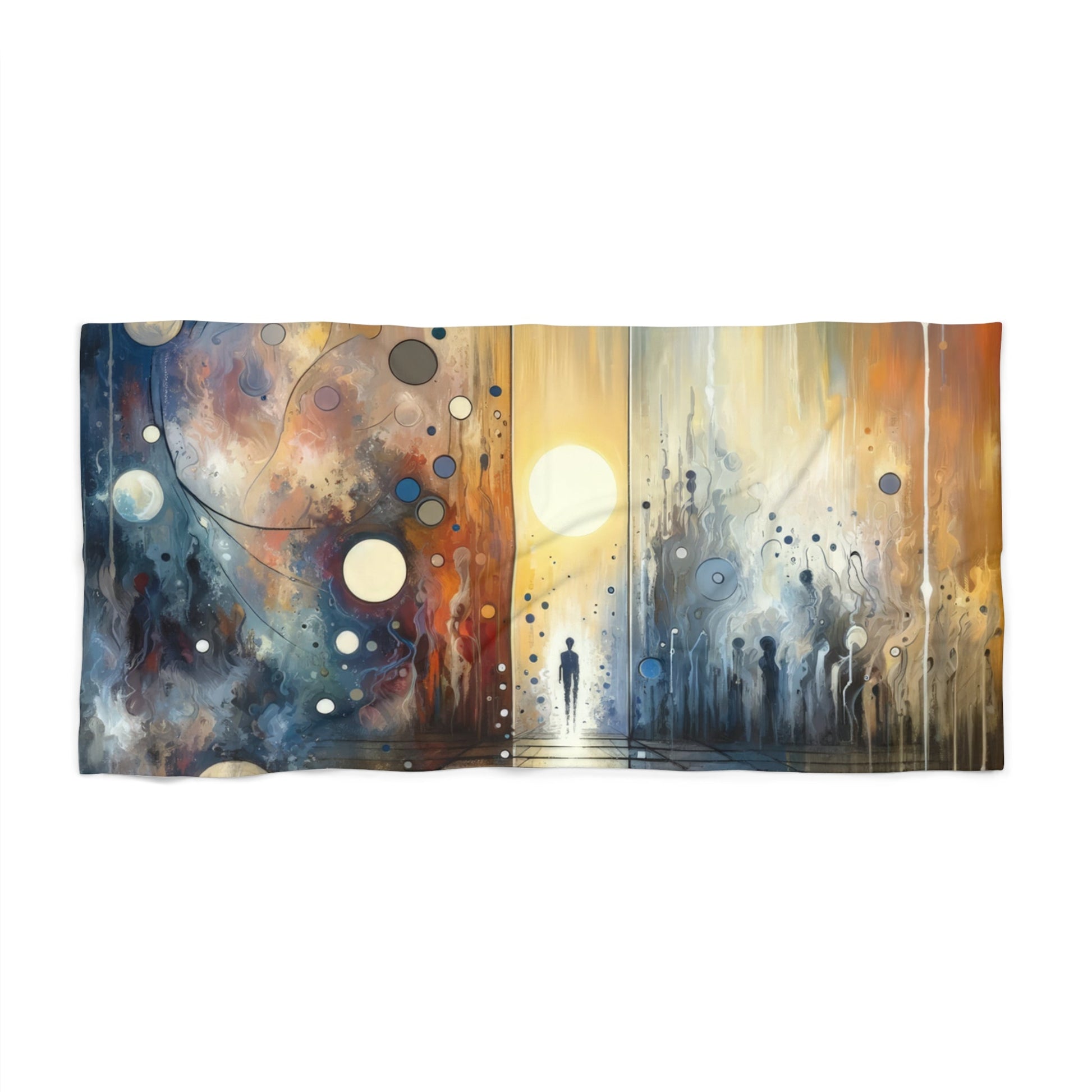 Stillness Transition Abstract Beach Towel - ATUH.ART