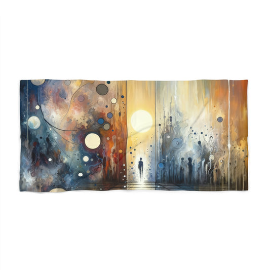 Stillness Transition Abstract Beach Towel - ATUH.ART