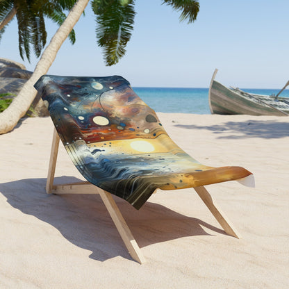Stillness Transition Abstract Beach Towel - ATUH.ART