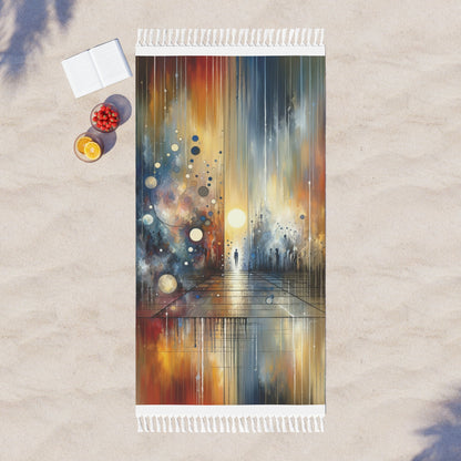 Stillness Transition Abstract Boho Beach Cloth - ATUH.ART