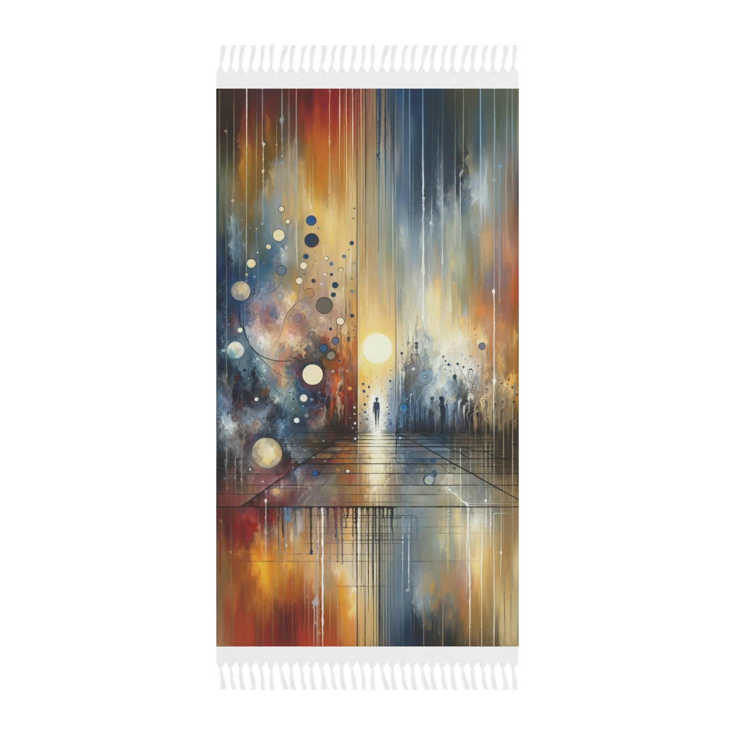 Stillness Transition Abstract Boho Beach Cloth - ATUH.ART