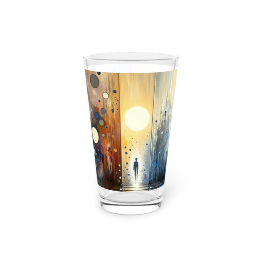 Stillness Transition Abstract Pint Glass, 16oz - ATUH.ART