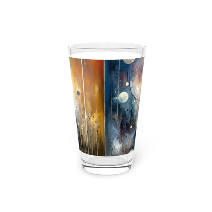 Stillness Transition Abstract Pint Glass, 16oz - ATUH.ART