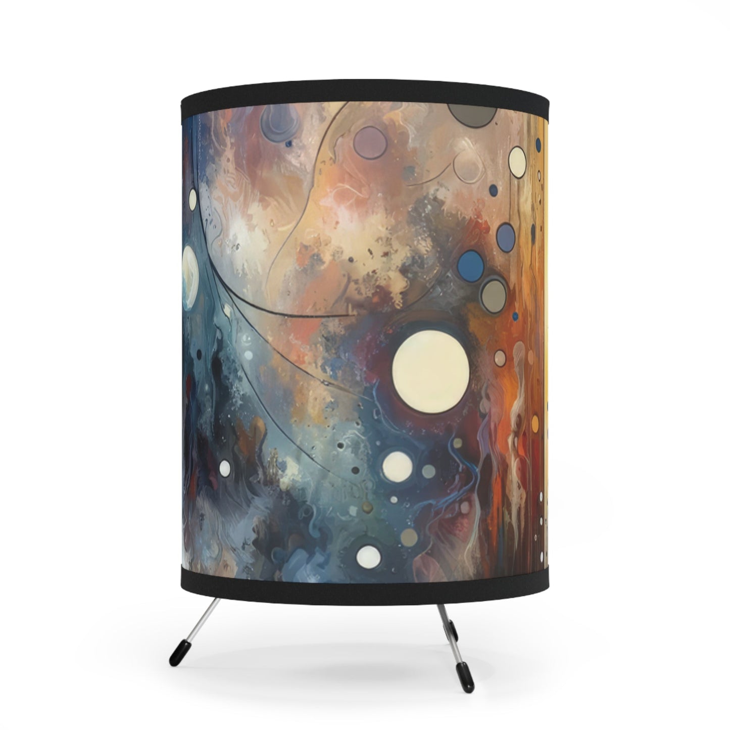 Stillness Transition Abstract Tripod Lamp with High-Res Printed Shade, US\CA plug - ATUH.ART
