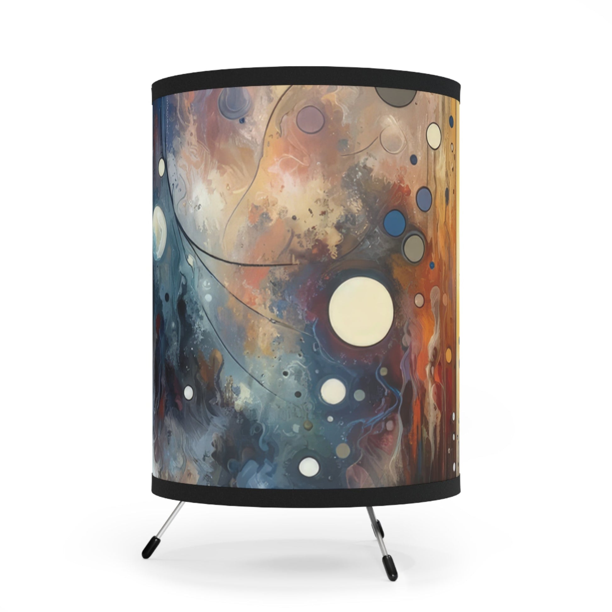 Stillness Transition Abstract Tripod Lamp with High-Res Printed Shade, US\CA plug - ATUH.ART