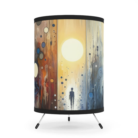 Stillness Transition Abstract Tripod Lamp with High-Res Printed Shade, US\CA plug - ATUH.ART