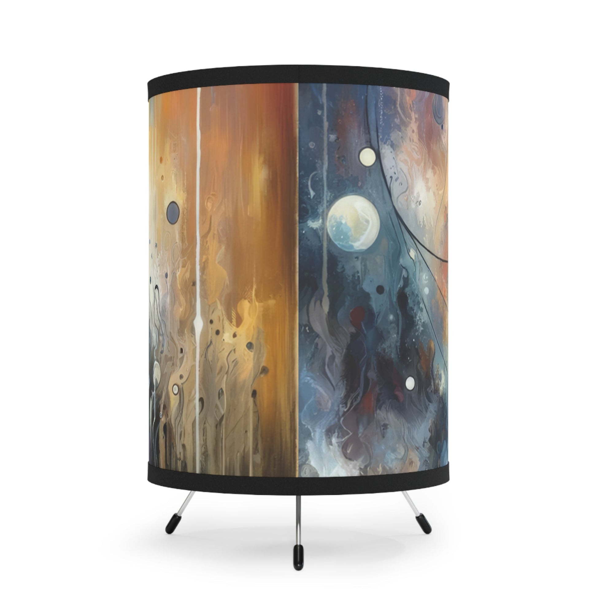 Stillness Transition Abstract Tripod Lamp with High-Res Printed Shade, US\CA plug - ATUH.ART