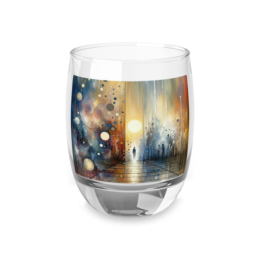 Stillness Transition Abstract Whiskey Glass - ATUH.ART