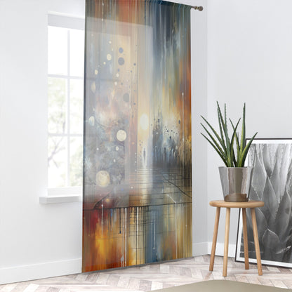 Stillness Transition Abstract Window Curtain - ATUH.ART