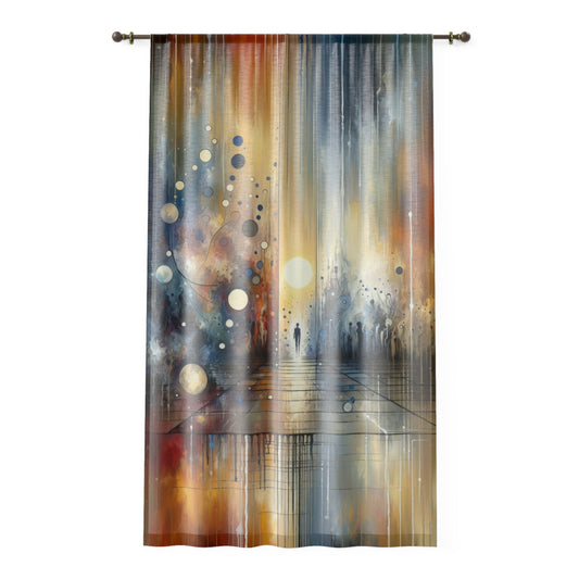 Stillness Transition Abstract Window Curtain - ATUH.ART
