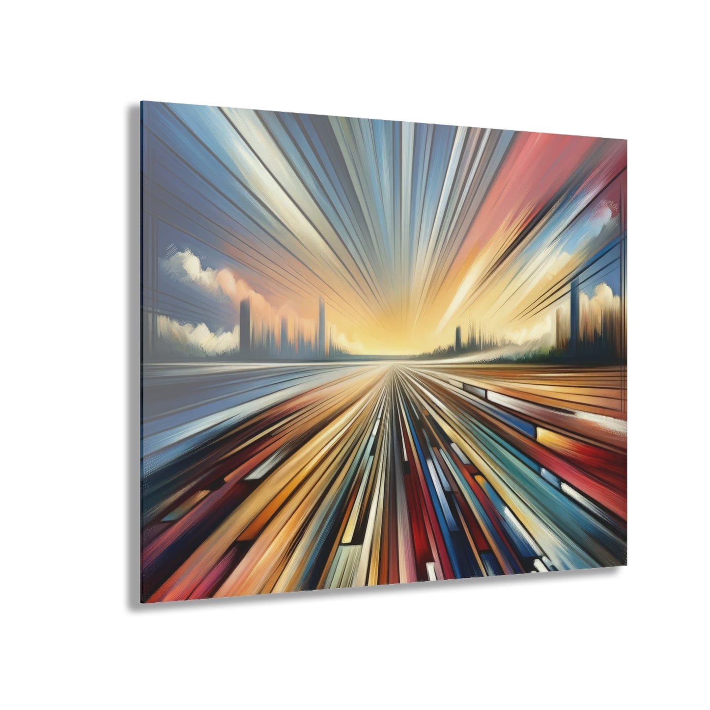 Strategic Horizon Tachism Acrylic Prints (French Cleat Hanging) - ATUH.ART