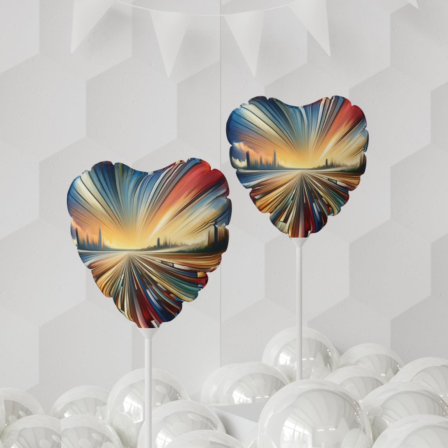 Strategic Horizon Tachism Balloon (Round and Heart-shaped), 11" - ATUH.ART