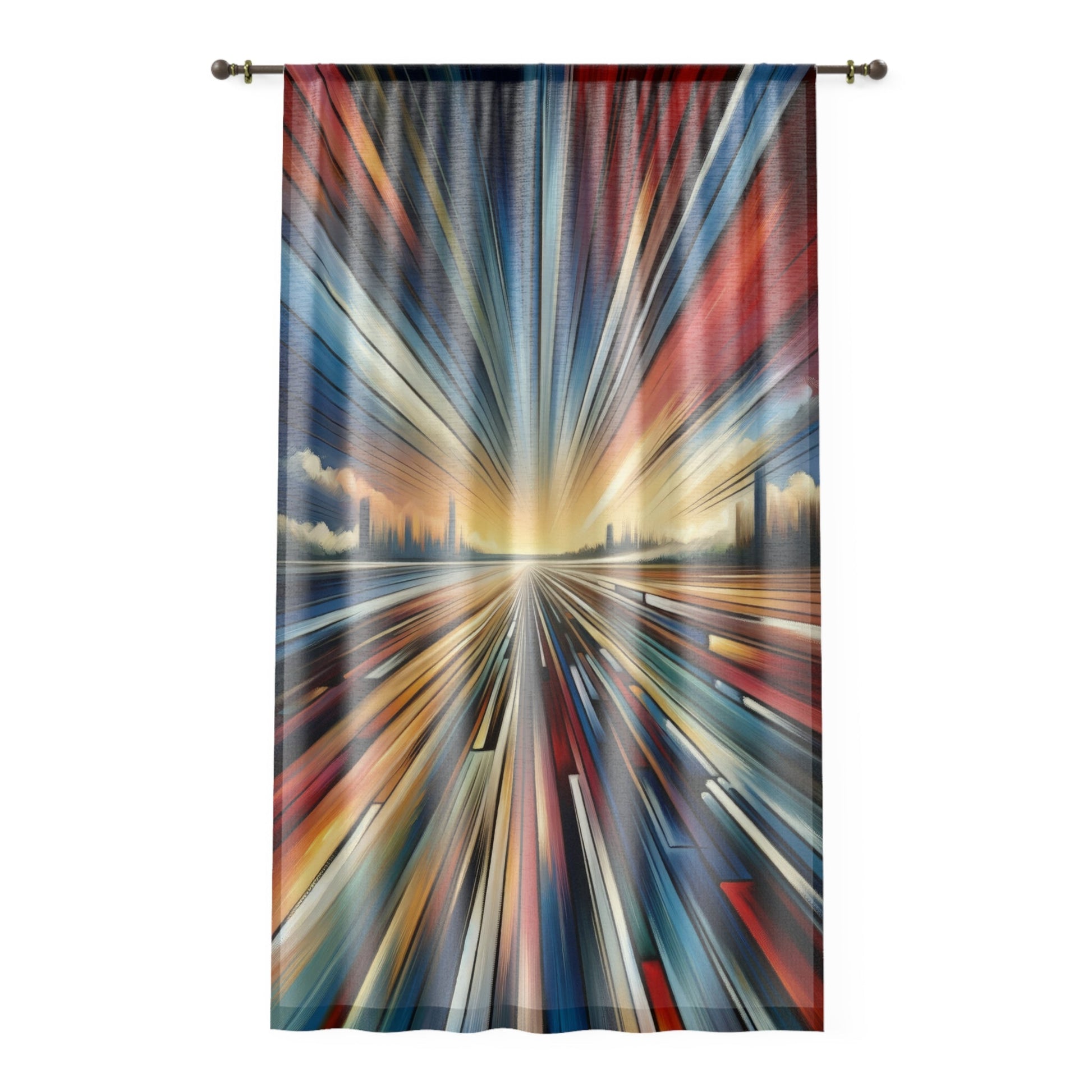 Strategic Horizon Tachism Window Curtain - ATUH.ART