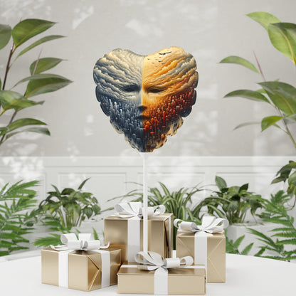 Subdued Revolutionary Currents Balloon (Round and Heart-shaped), 11" - ATUH.ART