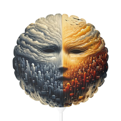 Subdued Revolutionary Currents Balloon (Round and Heart-shaped), 11" - ATUH.ART