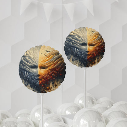 Subdued Revolutionary Currents Balloon (Round and Heart-shaped), 11" - ATUH.ART