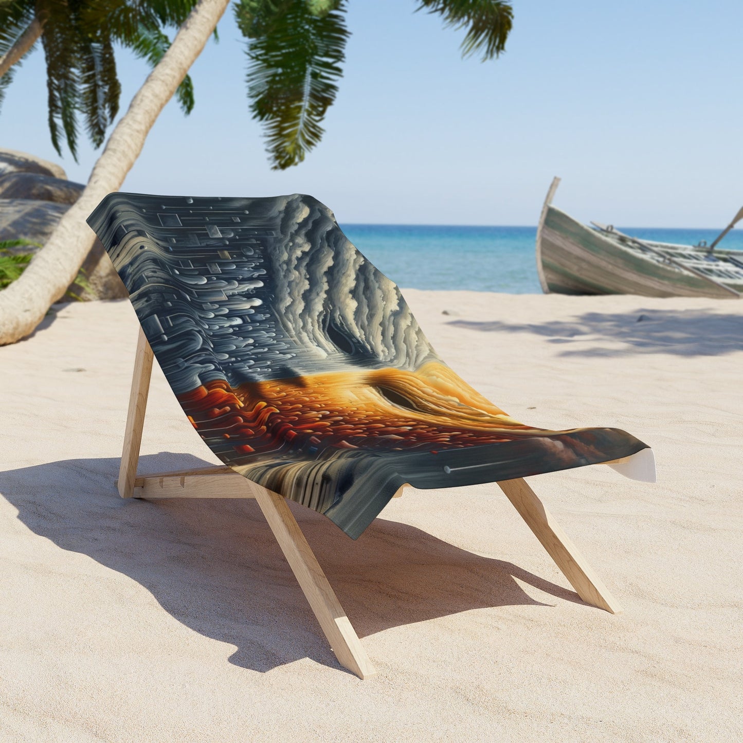 Subdued Revolutionary Currents Beach Towel - ATUH.ART