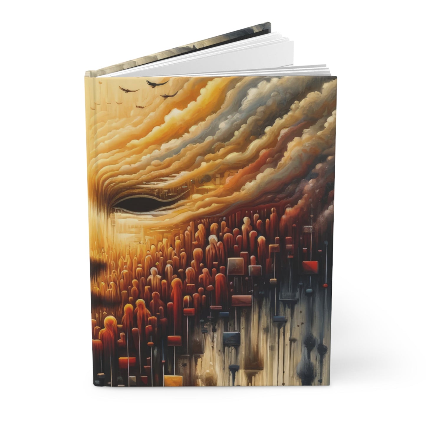 Subdued Revolutionary Currents Hardcover Journal Matte - ATUH.ART