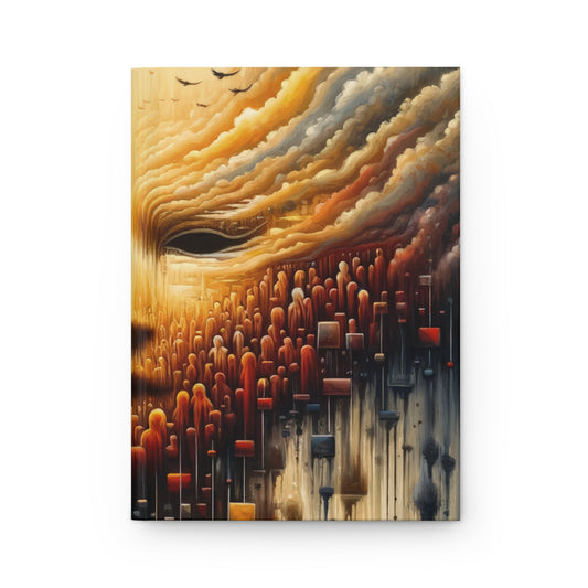 Subdued Revolutionary Currents Hardcover Journal Matte - ATUH.ART