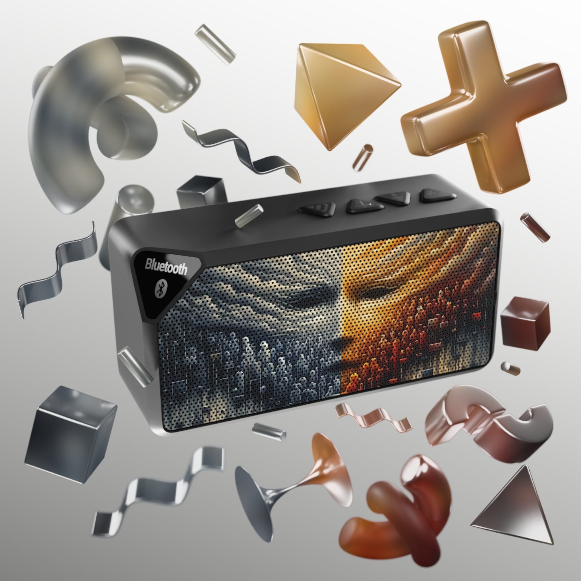 Subdued Revolutionary Currents Jabba Bluetooth Speaker - ATUH.ART