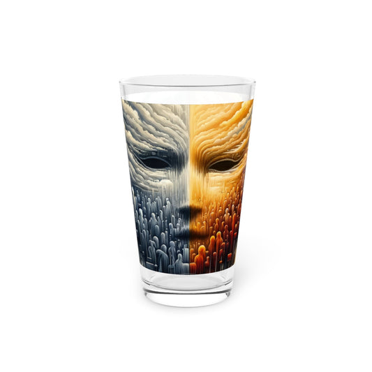 Subdued Revolutionary Currents Pint Glass, 16oz - ATUH.ART