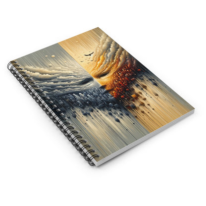 Subdued Revolutionary Currents Spiral Notebook - Ruled Line - ATUH.ART