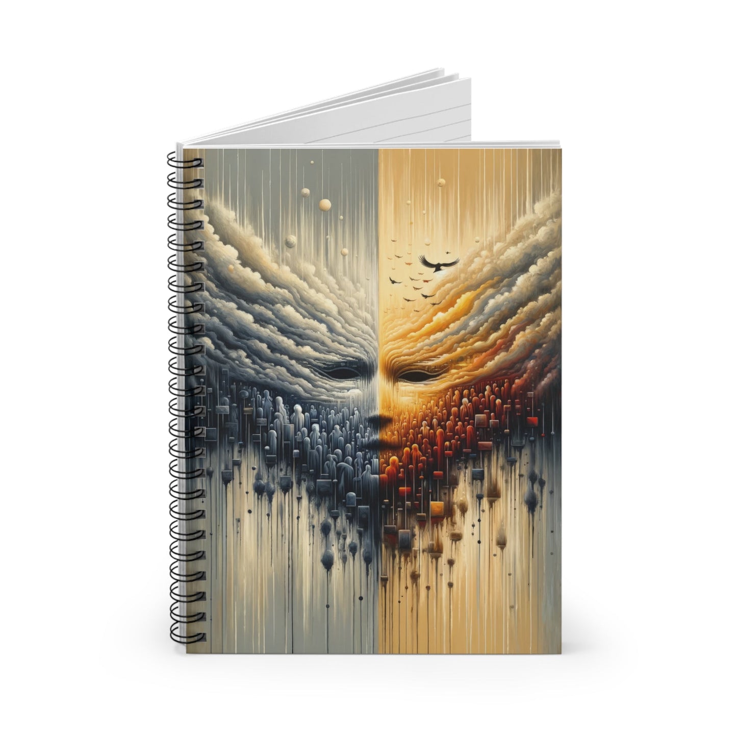 Subdued Revolutionary Currents Spiral Notebook - Ruled Line - ATUH.ART