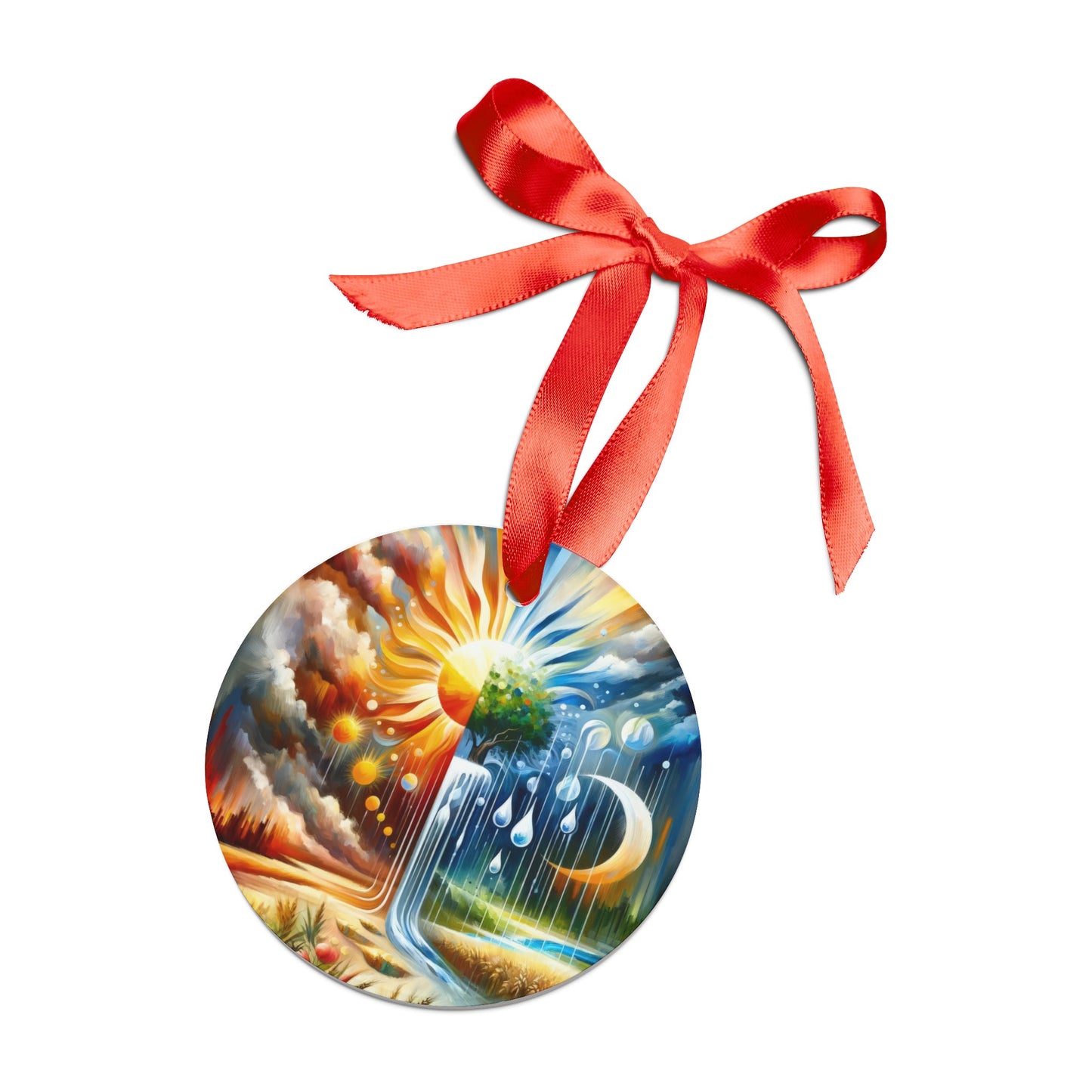 Sunshine Harvest Journey Acrylic Ornament with Ribbon - ATUH.ART