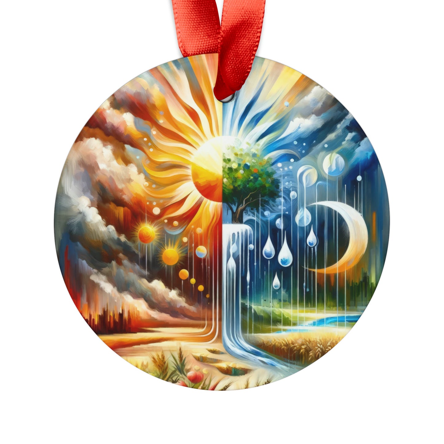 Sunshine Harvest Journey Acrylic Ornament with Ribbon - ATUH.ART