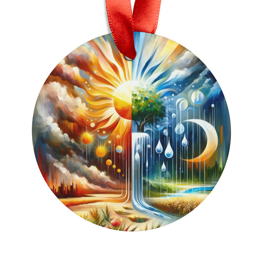 Sunshine Harvest Journey Acrylic Ornament with Ribbon - ATUH.ART
