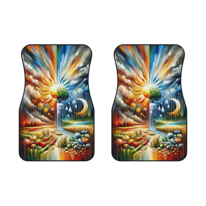 Sunshine Harvest Journey Car Mats (2x Front) - ATUH.ART