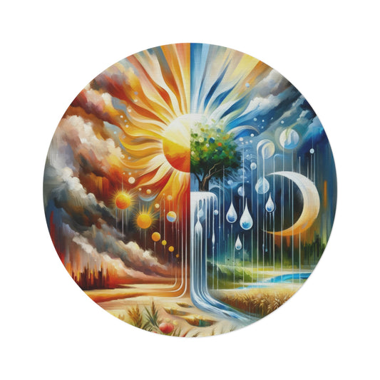 Sunshine Harvest Journey Round Rug - ATUH.ART