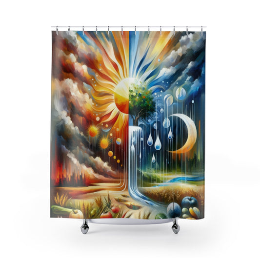 Sunshine Harvest Journey Shower Curtains - ATUH.ART