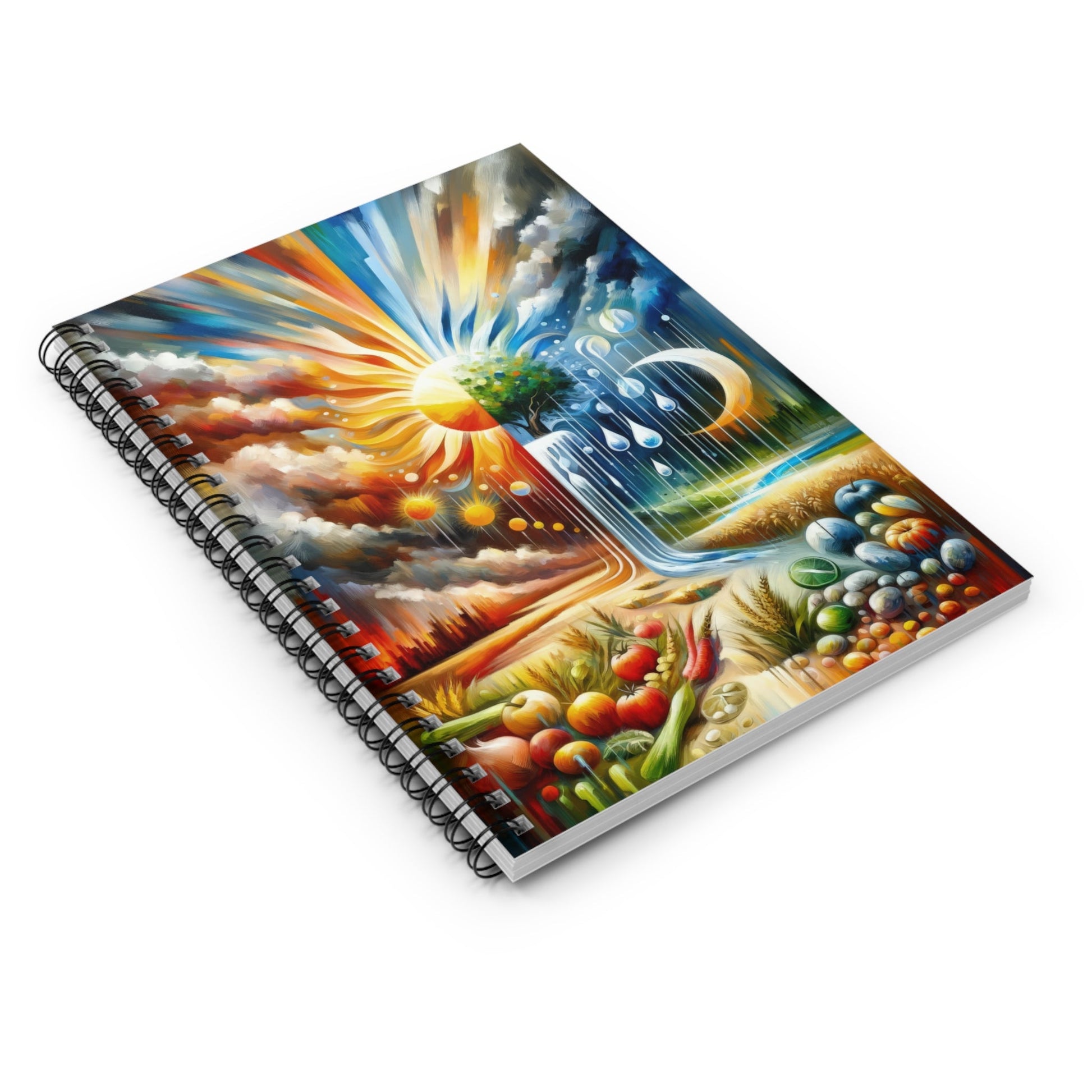 Sunshine Harvest Journey Spiral Notebook - Ruled Line - ATUH.ART