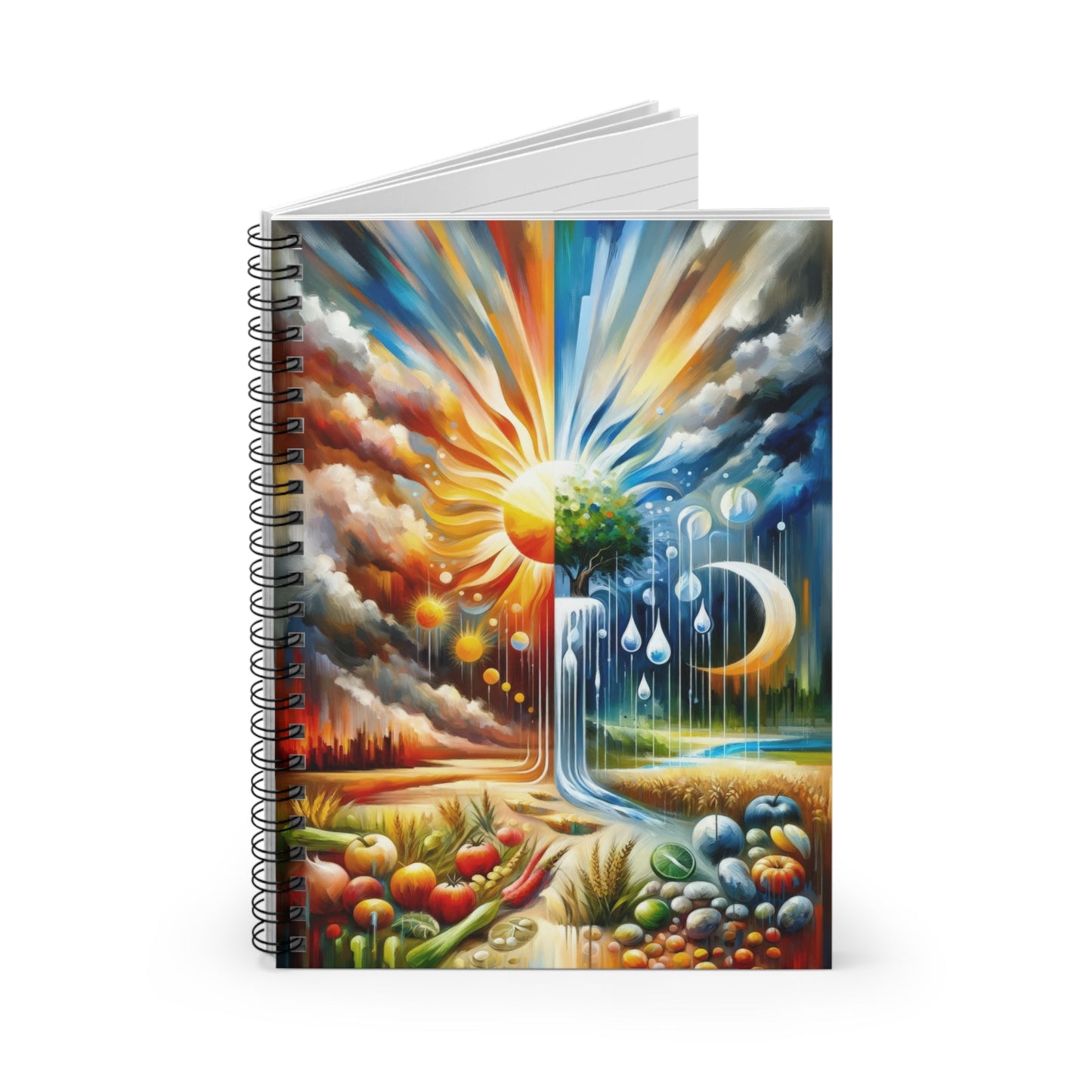 Sunshine Harvest Journey Spiral Notebook - Ruled Line - ATUH.ART