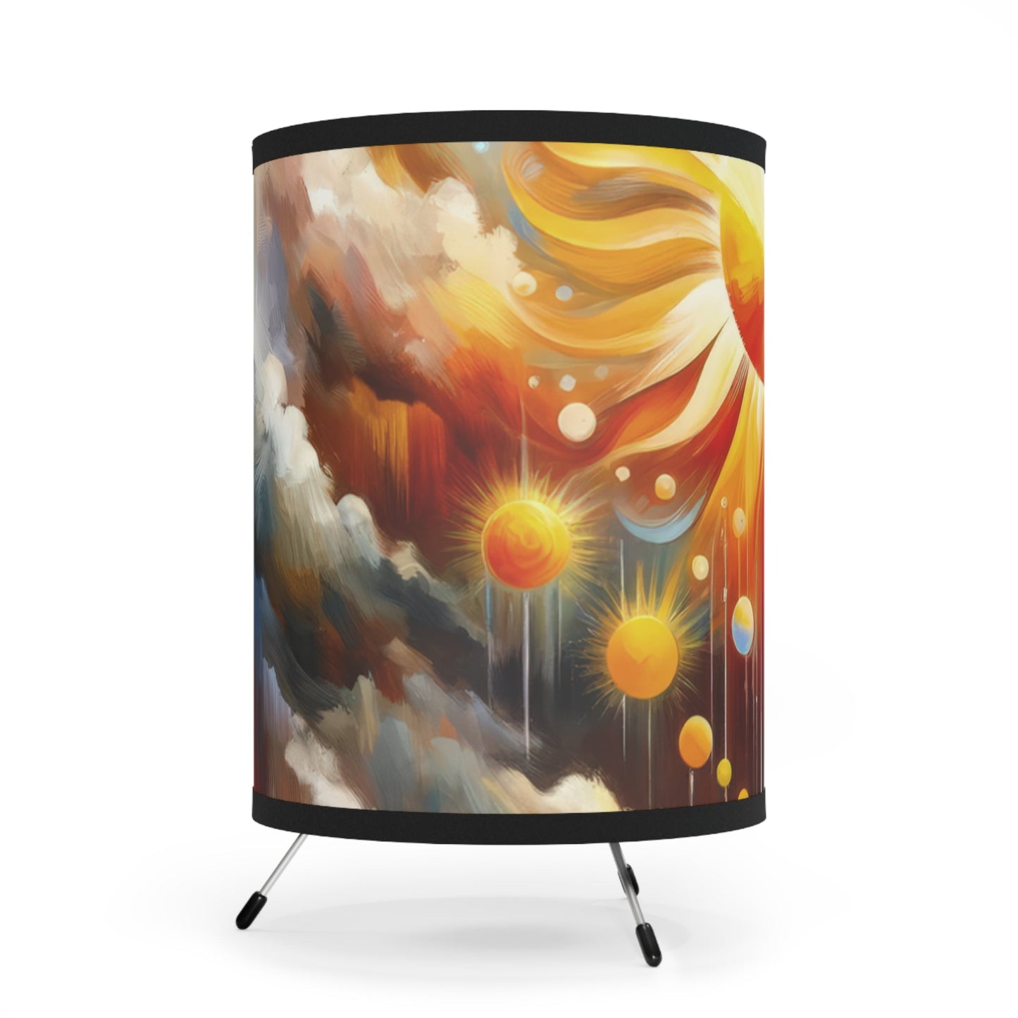 Sunshine Harvest Journey Tripod Lamp with High-Res Printed Shade, US\CA plug - ATUH.ART