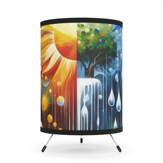 Sunshine Harvest Journey Tripod Lamp with High-Res Printed Shade, US\CA plug - ATUH.ART