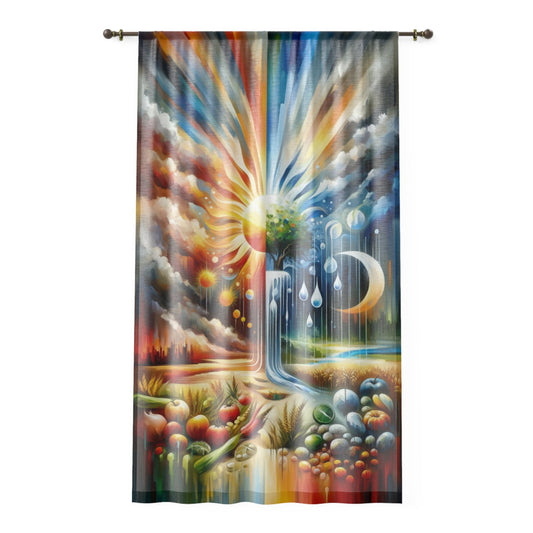 Sunshine Harvest Journey Window Curtain - ATUH.ART